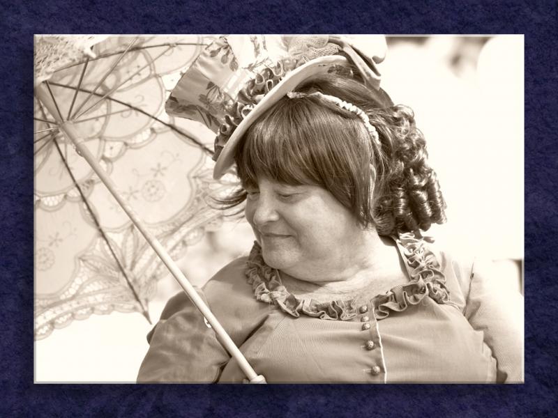 Parasol and Petit Hat in Sepia...