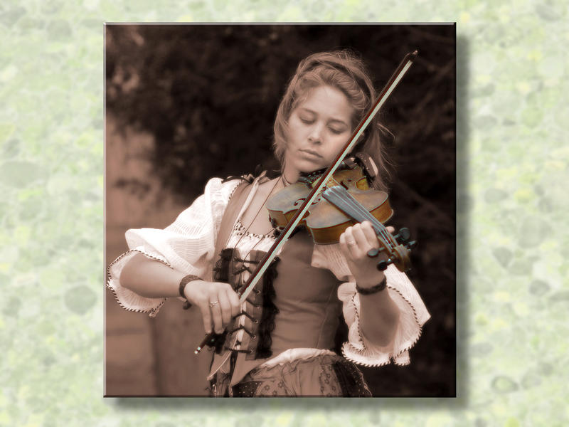 Erica and Fiddle in Sepia...