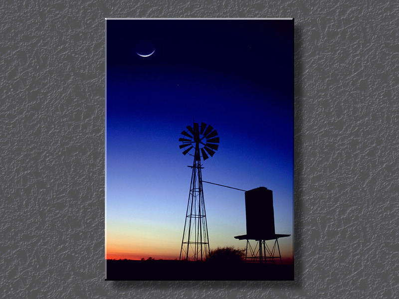 Windmill In Blue Twilight...