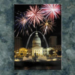 Arch and Courthouse With Fireworks #2...