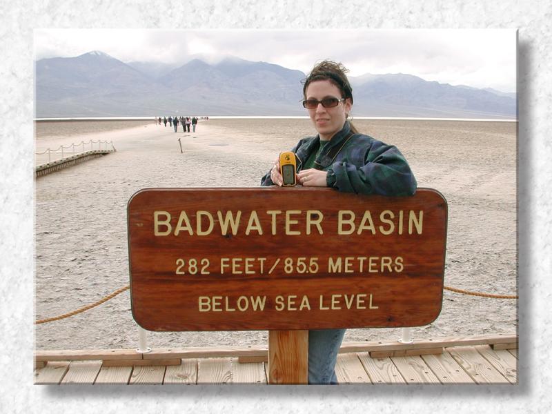 Sweetie at Badwater Basin Death Valley...