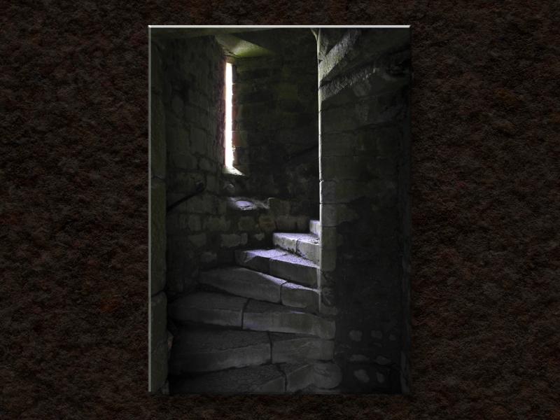 Sullen Stairwell at Rock of Cashel...