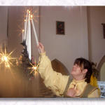Mandalyn Lights the Candles...