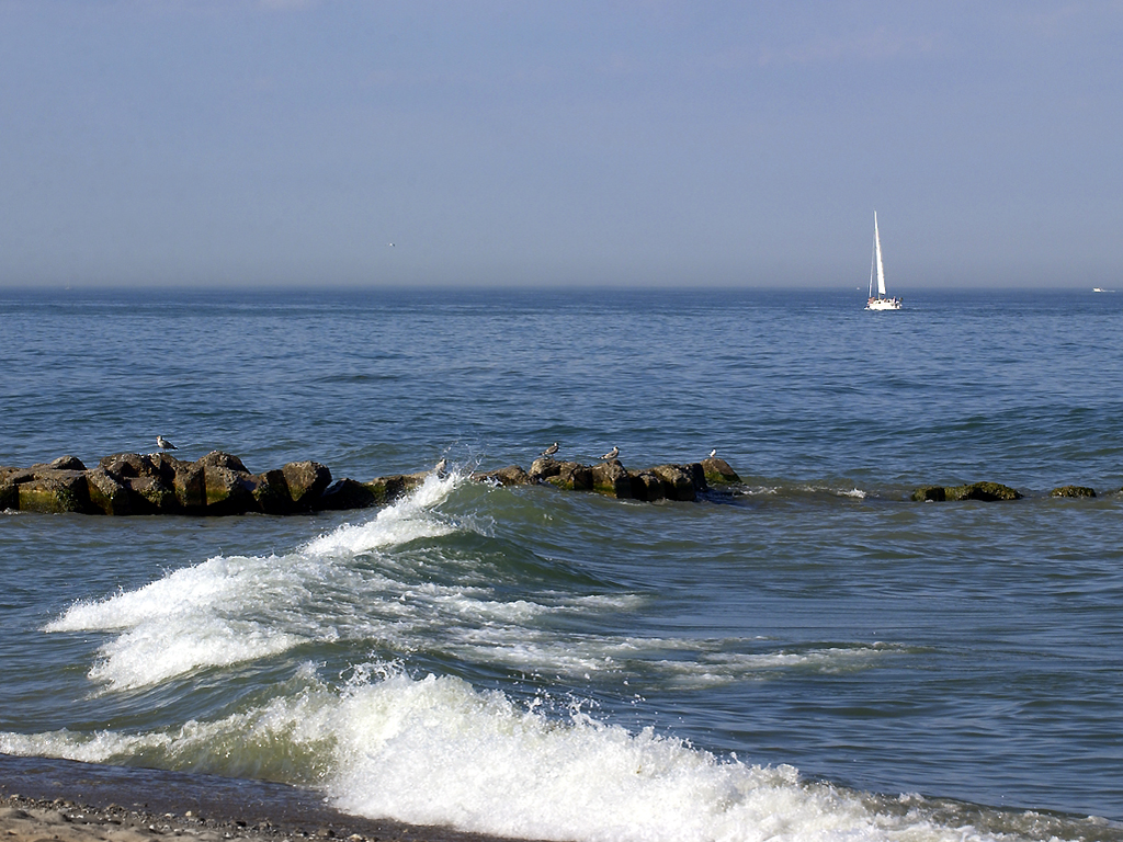 Lake Michigan and Sail Boat...