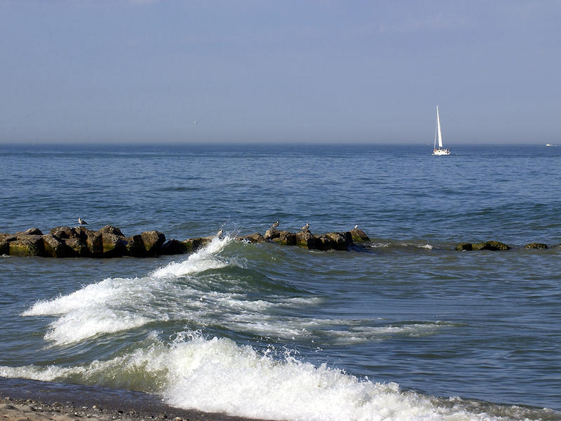 Lake Michigan and Sail Boat...
