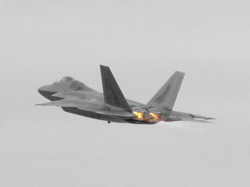 F22 Shows Its Muscles...