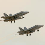 F18 Pair in the Fog...