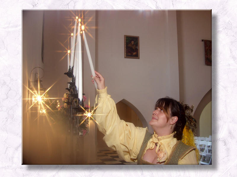 Mandalyn Lights the Candles...