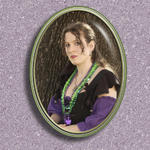 Stoic Beauty in Oval...